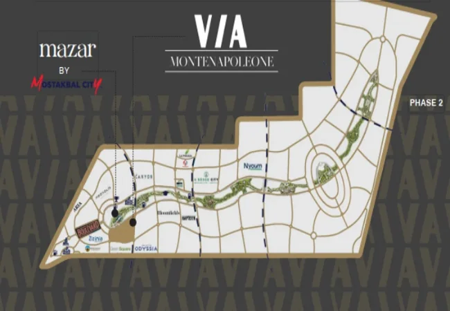 خريطة فيا مونتي نابليوني المستقبل سيتي