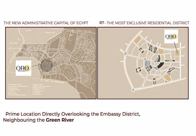 خريطة كمبوند اورو العاصمة الادارية الجديدة Compound Oro New Capital