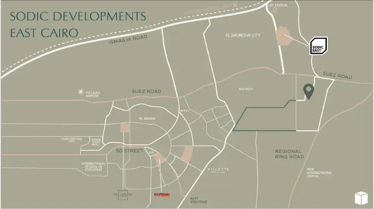 موقع كمبوند سوديك ايست فيل المستقبل سيتي