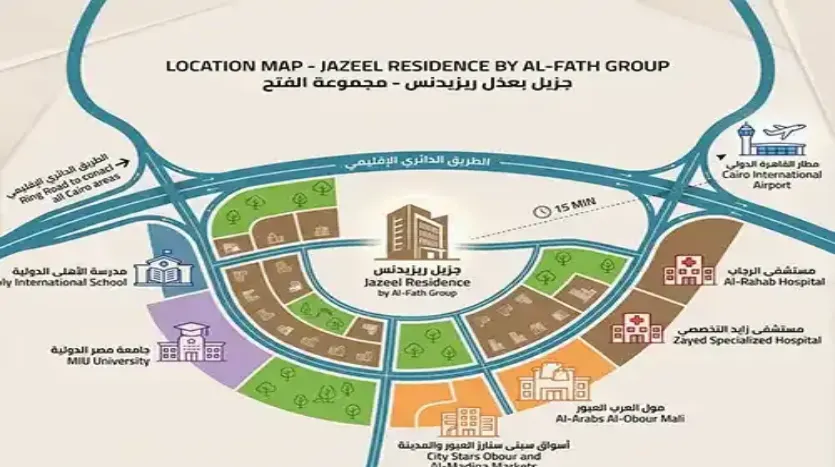 موقع  Jazeel Residence New Obour