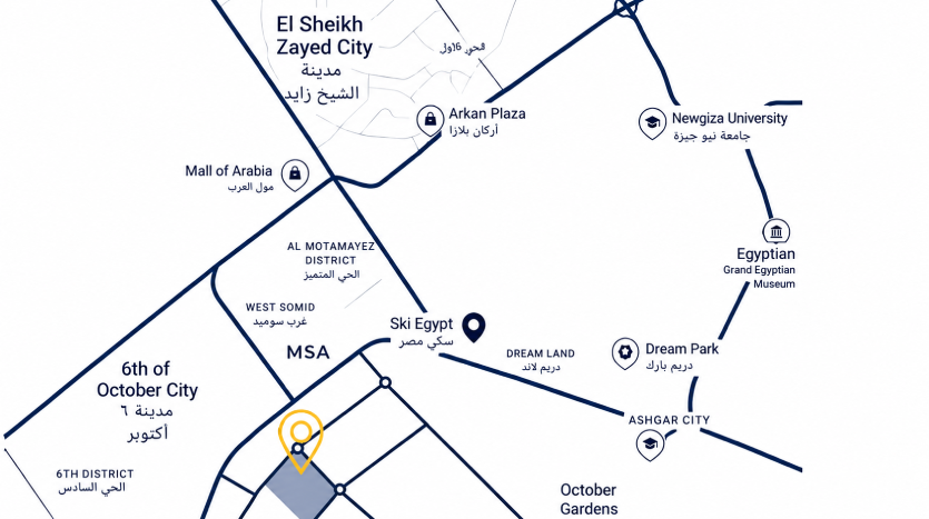 خريطة شقق كاليستا حدائق أكتوبر