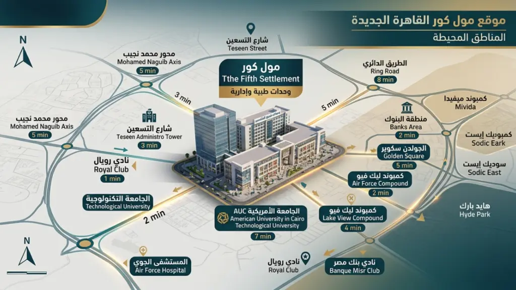 موقع مول Core New Cairo الطبي