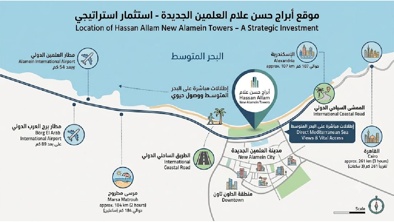 ابراج مدينة العلمين الجديدة